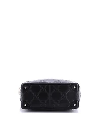 Pre-Owned Gucci Square Shoulder Bag Gg Embossed Perforated Leather