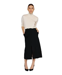 Residus Women's Amine High-Waisted A-Line Midi Skirt