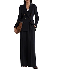 Reiss Women's Lauryn Wool-Blend Twill Double-Breasted Blazer