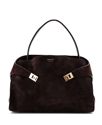 Pre-Owned Salvatore Ferragamo Large Hug Shoulder Bag Suede