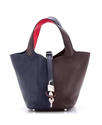 Pre-Owned Hermes Pm Casaque Picotin Lock Bag Clemence