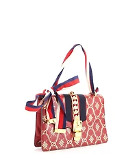Pre-Owned Gucci Small Sylvie Shoulder Bag Printed Leather