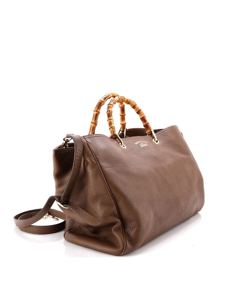 Pre-Owned Gucci Large Bamboo Shopper Tote Leather