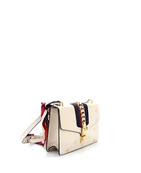 Pre-Owned Gucci Small Sylvie Shoulder Bag Printed Leather