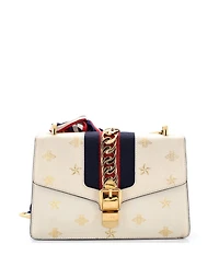 Pre-Owned Gucci Small Sylvie Shoulder Bag Printed Leather