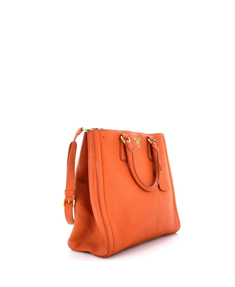 Pre-Owned Prada Large Convertible Shopper Tote Vitello Daino