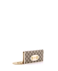 Pre-Owned Gucci Horsebit 1955 Chain Wallet Gg Coated Canvas