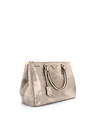 Pre-Owned Prada Medium Double Zip Lux Tote Spazzolato Leather