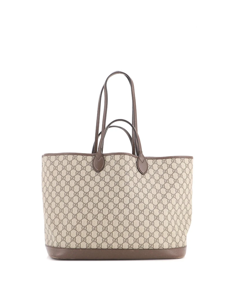Pre-Owned Gucci Medium Ophidia Top Handle Shopping Tote Gg Coated Canvas and Leather