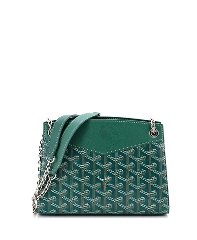 Pre-Owned Goyard Mini Structured Rouette Chain Shoulder Bag Coated Canvas