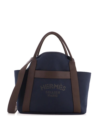 Pre-Owned Hermes Sac De Pansage Groom Handbag Canvas