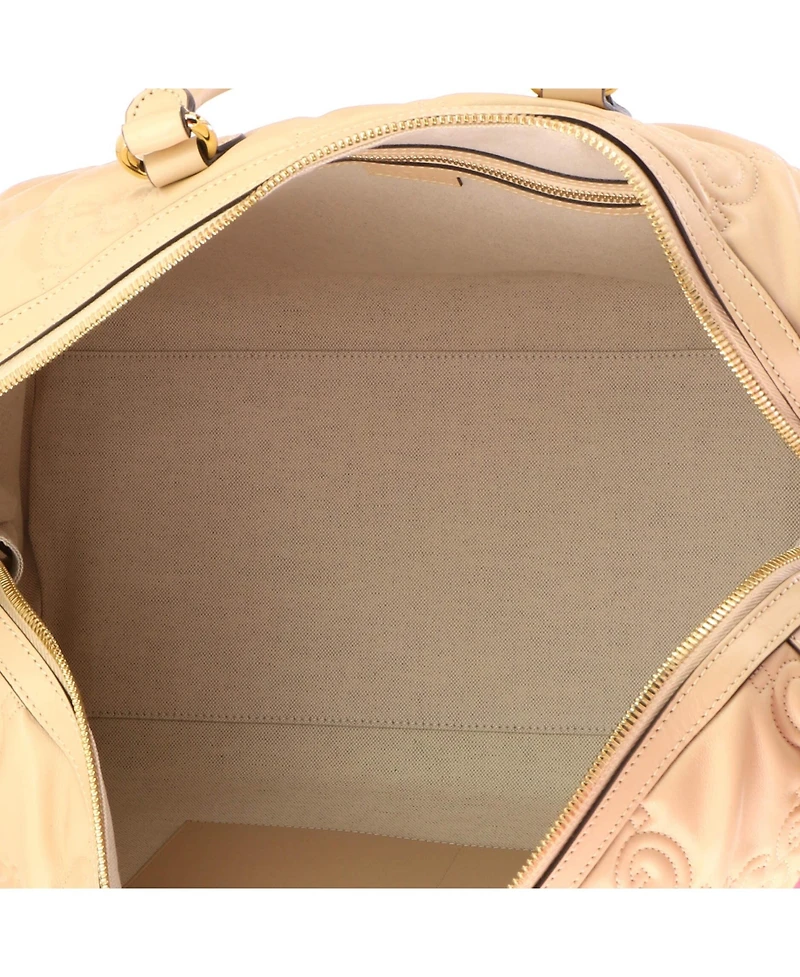 Pre-Owned Gucci Medium Convertible Boston Top Handle Bag Gg Matelasse Leather