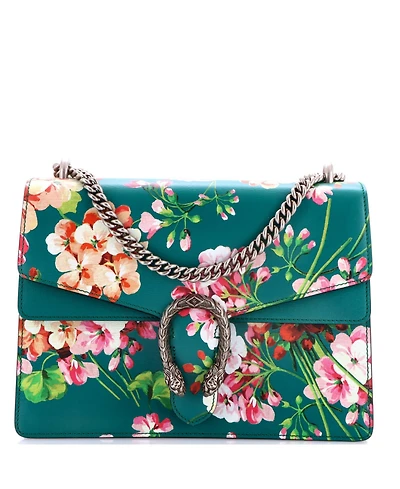 Pre-Owned Gucci Medium Dionysus Bag Blooms Print Leather