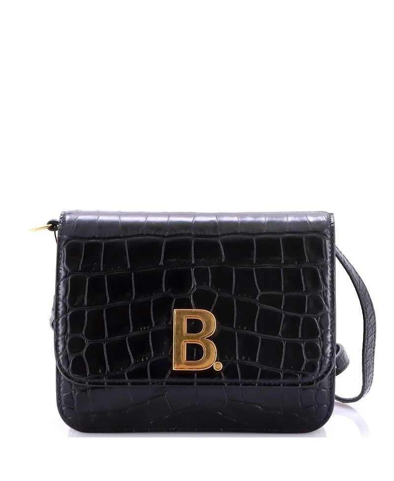Pre-Owned Balenciaga Small B. Dot Flap Bag Embossed Leather