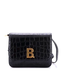 Pre-Owned Balenciaga Small B. Dot Flap Bag Embossed Leather