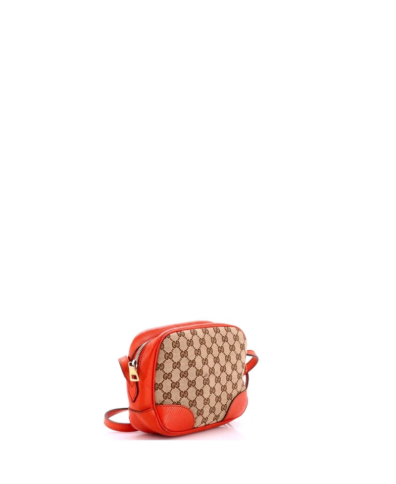 Pre-Owned Gucci Mini Bree Disco Crossbody Bag Gg Canvas with Leather