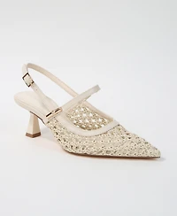 Berness Calloway Woven Slingback Heels