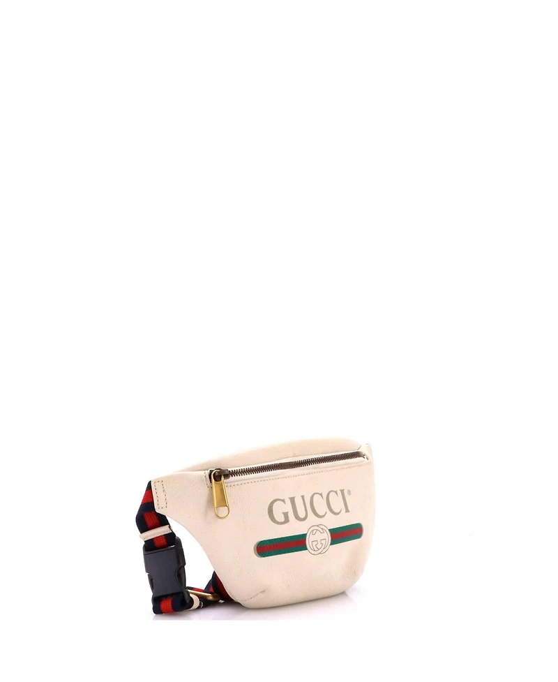 Pre-Owned Gucci Small Logo Belt Bag Printed Leather