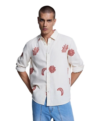 Desigual Men's Printed Jacquard Shirt