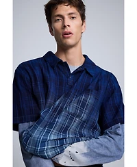 Desigual Men's Checkered Polo T-shirt