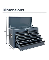 Streamdale Furniture 24-Inch Heavy Duty 9-Drawer Metal Tool Box and Chest with Eva Liners