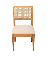 Streamdale Furniture Set of 2 Upholstered Rubber Wood Dining Chairs