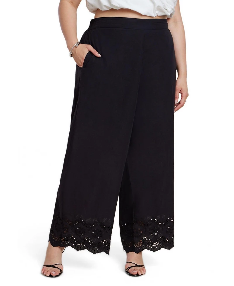 Eloquii Plus High-Rise Wide-Leg Pull-On Pants