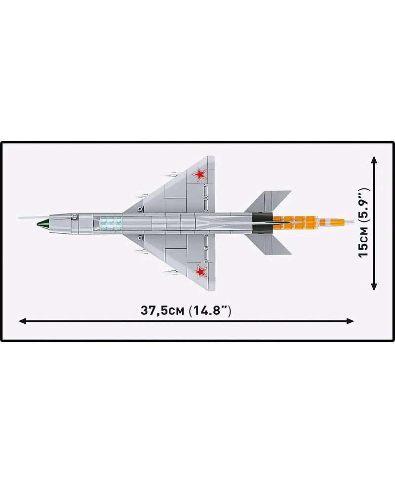 Cobi Armed Forces MiG-21 Mf Polish and Soviet Markings 381-Piece Building Set, Ages 8+