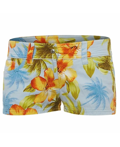 Dolce & Gabbana Women's Floral-Print Mid-Rise Denim Shorts, 7" Inseam