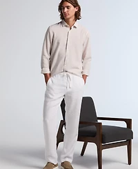 Perry Ellis Men's Regular-Fit 100% Linen Drawstring Pants