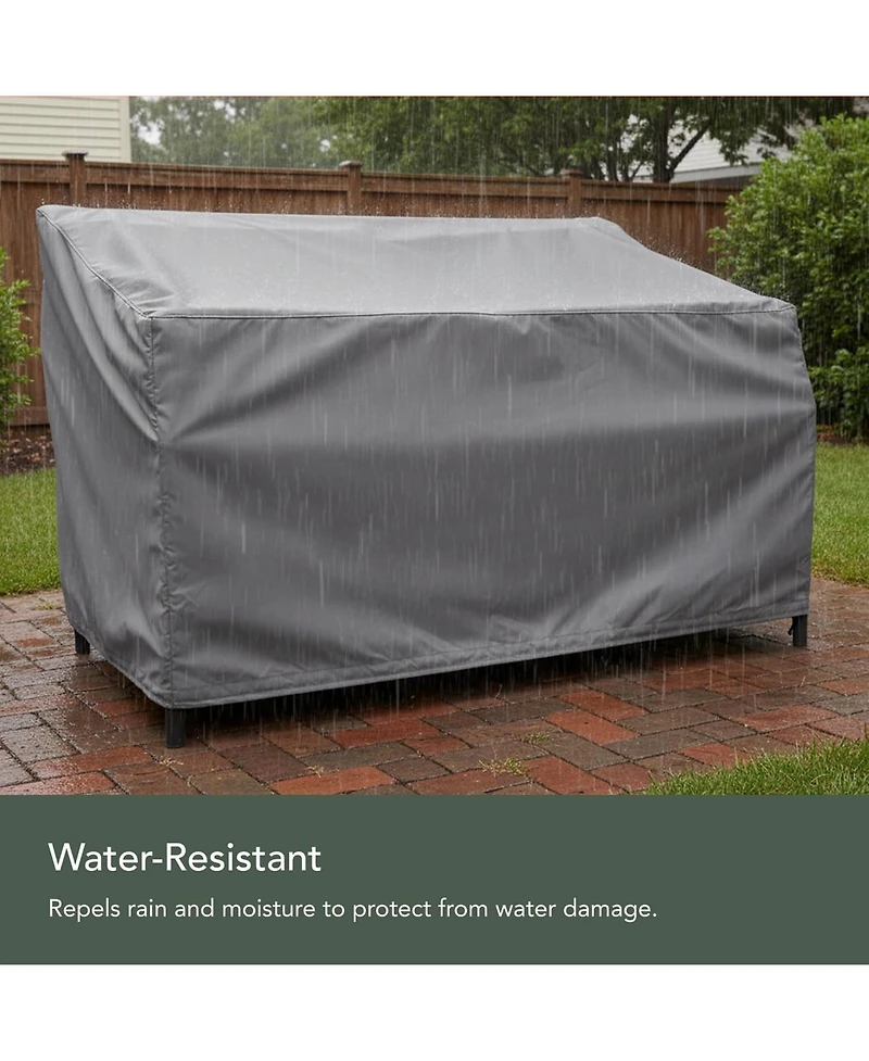 Cushry Outdoor Patio Sofa Cover – Water-Resistant 300D Polyester, Double-Stitched Seams, Elastic Hem