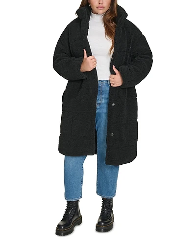Levi's Plus Snap Closure Teddy Coat