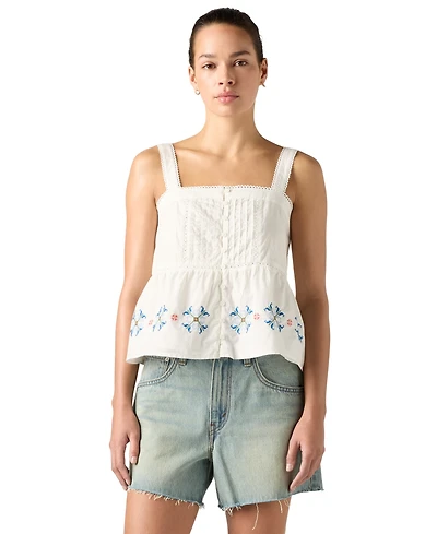 Levi's Women's Mimi Square Neck Sleeveless Cotton Blouse