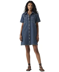 Levi's Women's Louisa Short-Sleeve Collared Cotton Denim Dress