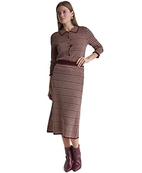 Bcbg Women's High-Waisted Plaid Knit Midi Skirt