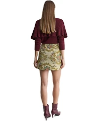 Bcbg Women's Tapestry Floral A-Line Mini Skirt