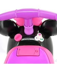 Kiddieland Zoom Zoom Ride-On Minnie with Foldable Handlebar & Interactive Dashboard, Ages 1+