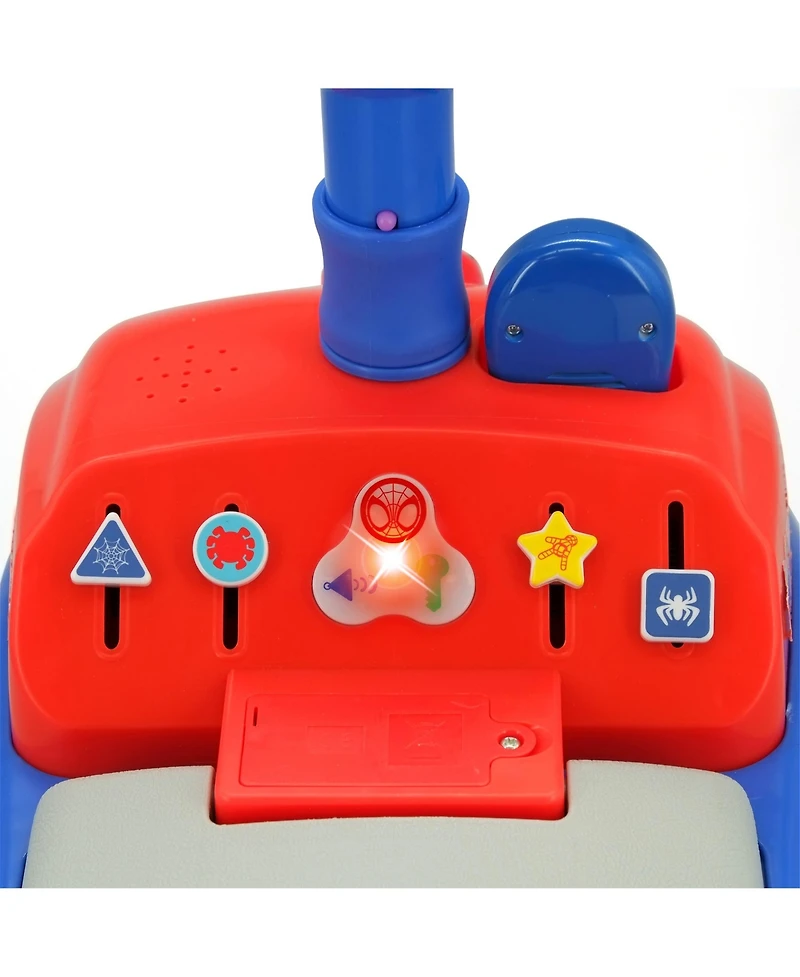 Kiddieland Spidey Foldable-Handle Interactive-Dashboard Ride-On, Ages 1+