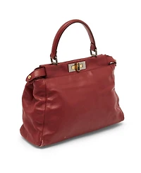 Pre-Owned Fendi Women's Peekaboo Medium Leather Top Handle Bag