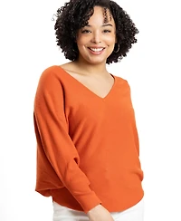 Caldwell Collection Women's Jennifer V-Neck Dolman Sleeve Sweater