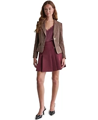 Bcbg Women's Plaid Shoulder-Padded Stretch Blazer