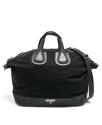 Pre-Owned Givenchy Nightingale Large Nylon and Leather Satchel