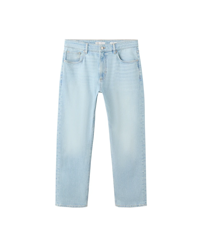 Mango Men's Ben Mid-Rise Tapered Cropped Jeans
