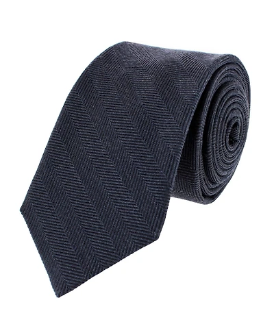 Trafalgar Men's Classy Herringbone Wool-Blend Slim Tie