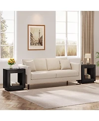Tribesigns End Table Set of 2, 24 inch Nightstand Bedside Table for Small Spaces, Bedroom