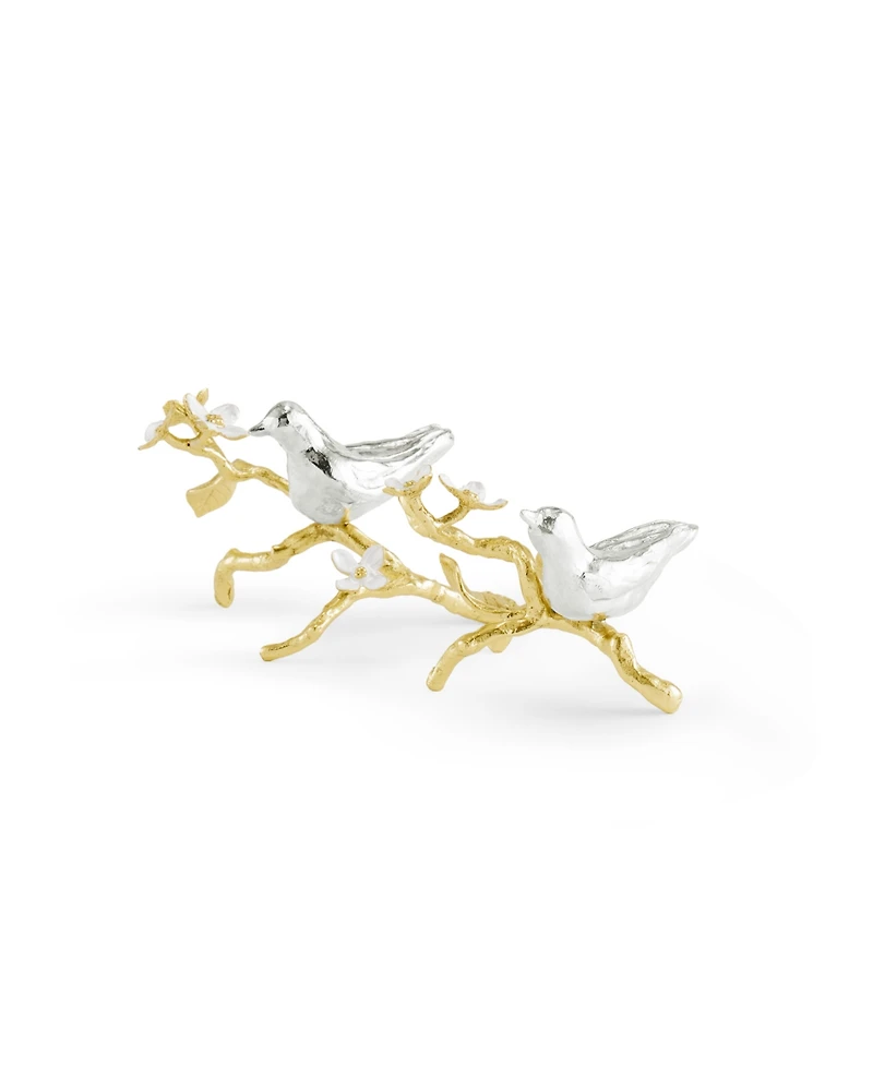 Michael Aram Lovebirds Silver Gold Pair Decorative Object 2 piece