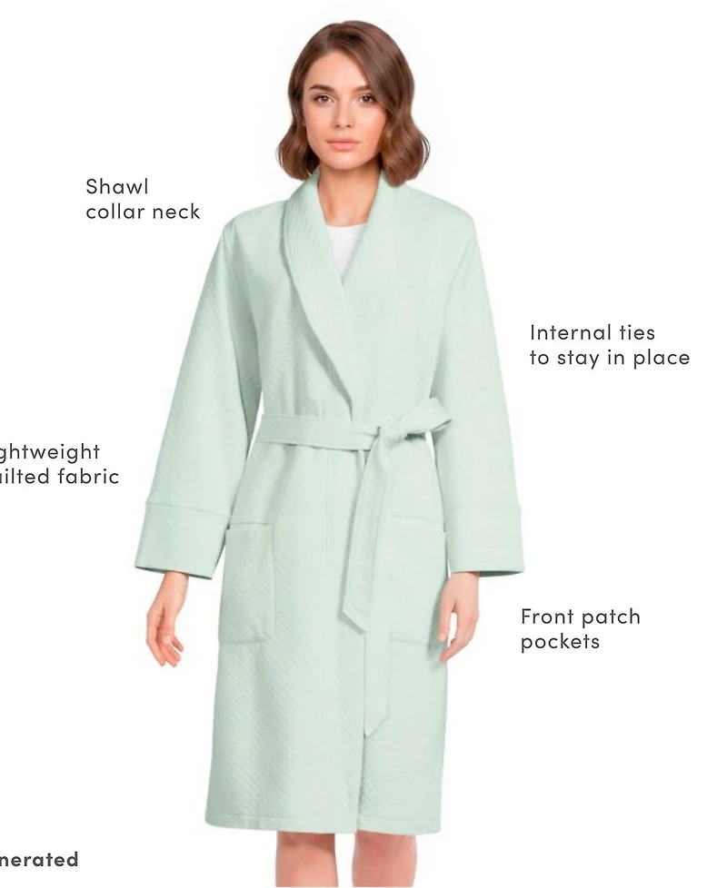 Lands' End Women's Quilted Knee Length Robe