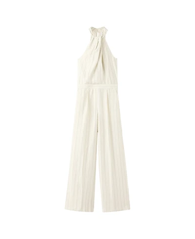 Mango Women's Striped Halter Jumpsuit