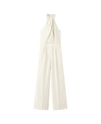 Mango Women's Striped Halter Jumpsuit