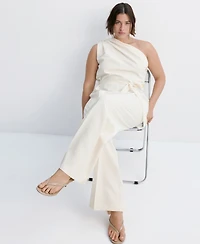 Mango Women's Asymmetric Belt Jumpsuit
